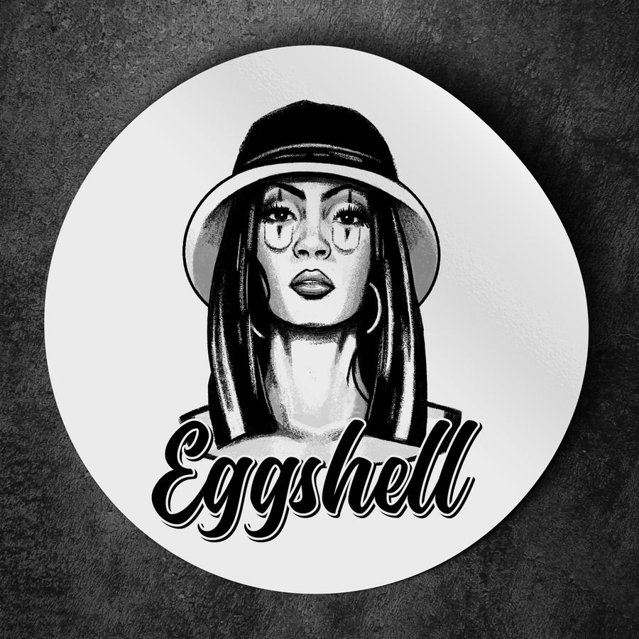 Round Eggshell Sticker